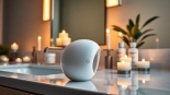 Reveal quasar md plusreviews with a skincare device enhancing beauty in a serene bathroom setting.