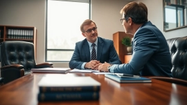 Meet a dedicated Tampa Criminal Defense Attorney providing legal counsel in a modern law office.