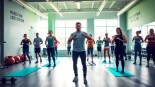 Engaging Personal Trainer in Tonbridge demonstrating exercises in a vibrant gym setting.