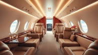 Rent Luxury Private Jets for Rent with premium amenities and a sophisticated interior design.