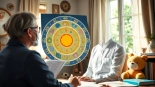 Kinderhoroskop: Analysing children's astrological signs with colorful charts and playful decor.