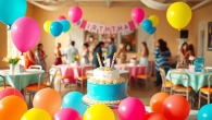 Celebrate a customizable birthday party with unique decorations and vibrant atmosphere.