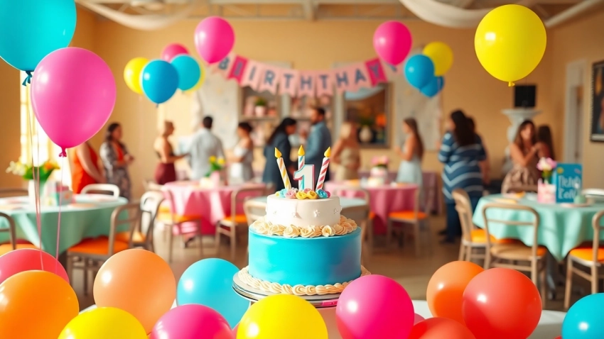 Celebrate a customizable birthday party with unique decorations and vibrant atmosphere.