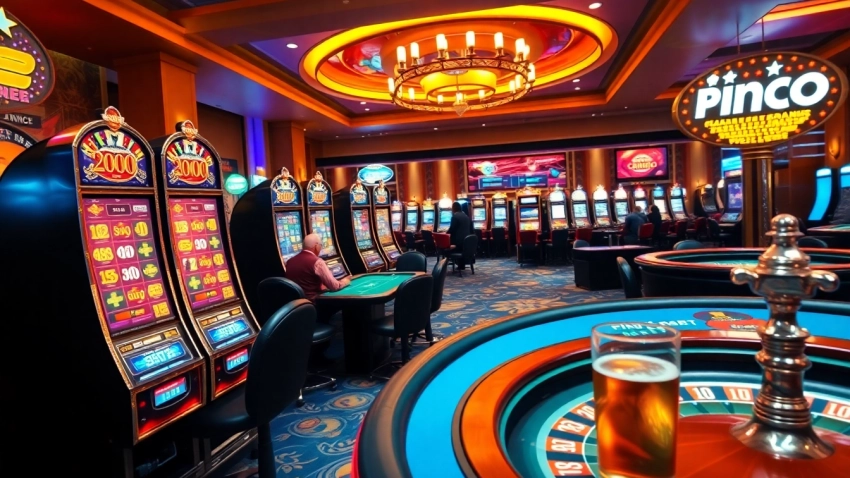 Experience the excitement of gaming at Pinco Casino with vibrant atmosphere and engaging players.