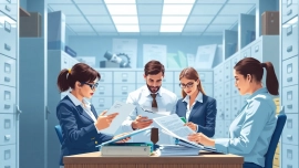 Enhancing Fixed Assets Verification through team collaboration in a professional corporate office.