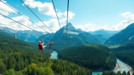 Jadranje na Bovec zipline preko slikovite reke Učja in gozda.