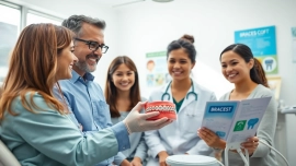 Learn about braces cost Myrtle Beach as a family consults with a professional orthodontist in a welcoming clinic.