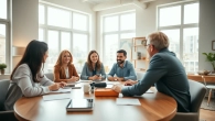 Engage in discussions about strategies at the short term rental forum with investors at a modern rental property.