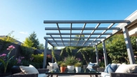 Enhance your outdoor space with a modern steel pergola that integrates style and functionality.
