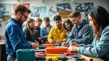 Students learning practical skills at a Trade School Tennessee in a bright classroom.