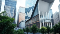 Architektur visualisierung eines modernen Gebäudes in urbaner Umgebung mit lebendiger Darstellung.